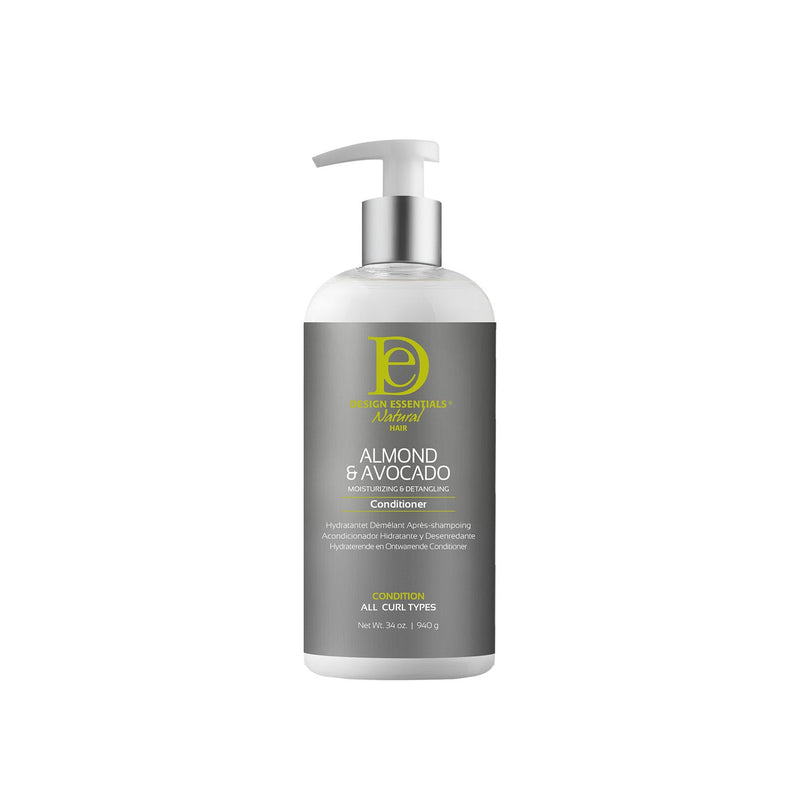 Après-Shampoing Hydratant & Démêlant Design Essentials Almond & Avocado
