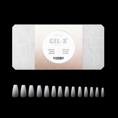 Ombré Gel-X® Forme Coffin Naturelle - Taille M - Boîte de 210 capsules