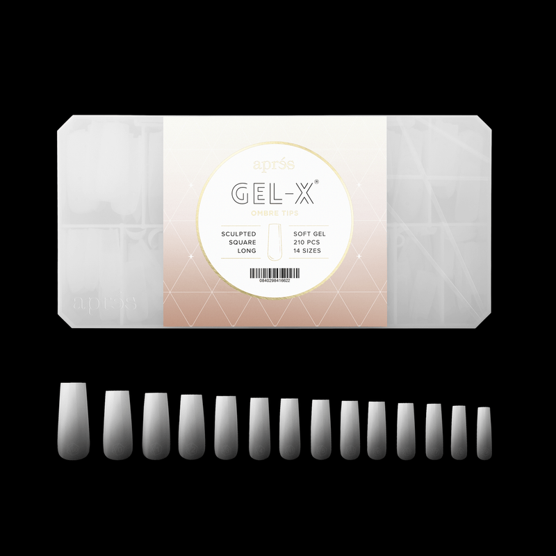 Ombré Gel-X® Forme Carrée Sculptée - Taille L - Boîte de 210 capsule